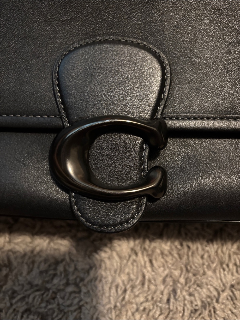 Coach Black Soft Tabby Leather Crossbody with Signature C Hardware - Picture 2 of 9